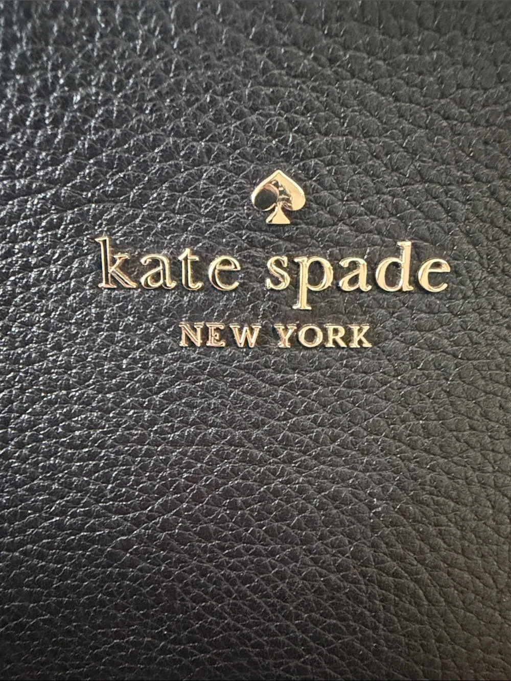 kate spade Black Pebbled Leather Mini Backpack with Gold Hardware